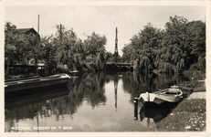 6758 Gezicht op het Gein bij de spoorbrug te Abcoude, uit het zuidwesten.